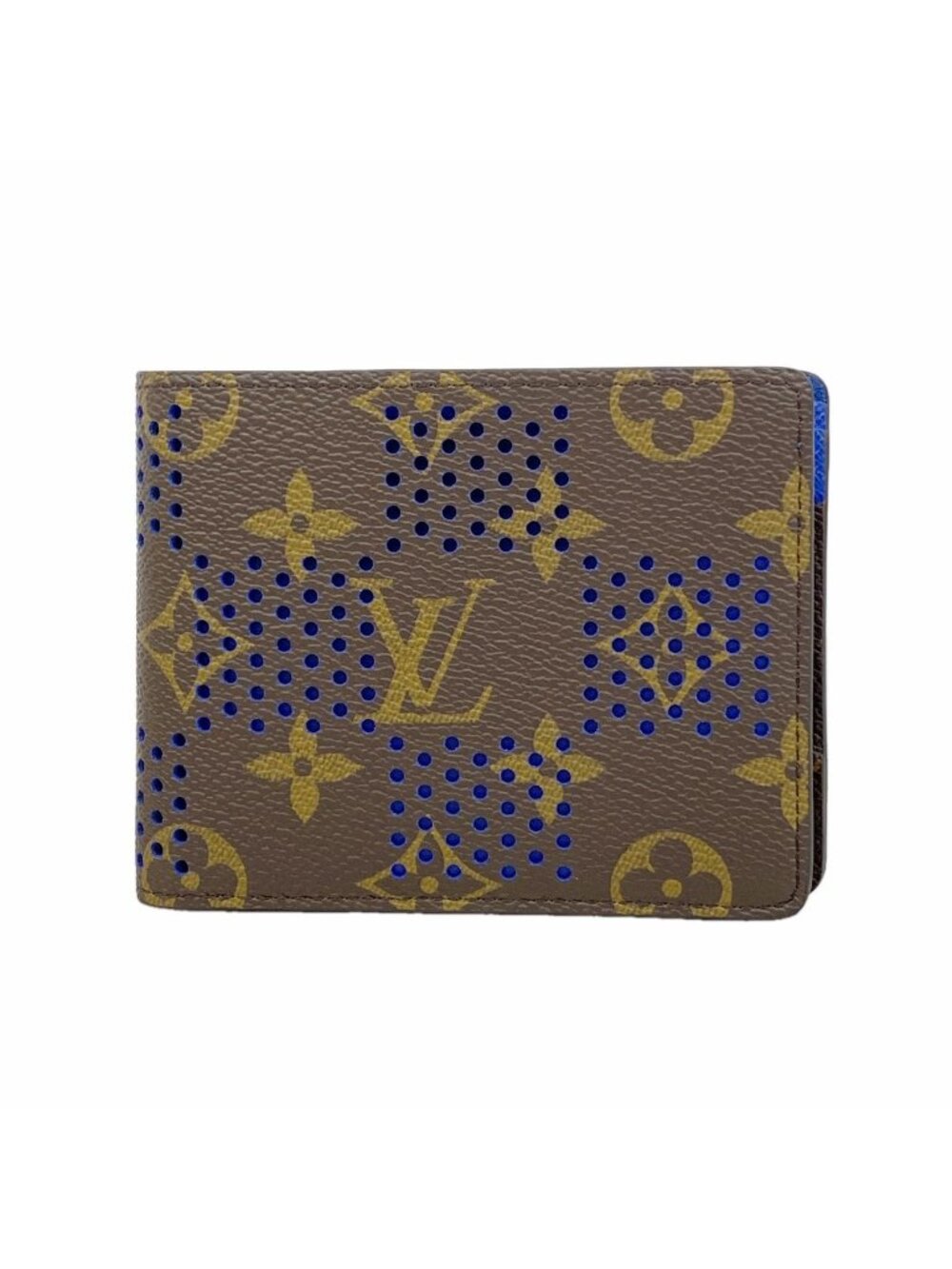 Louis Vuitton Billfold Monogram Portefeuille Multiple Brown Blue Wallet